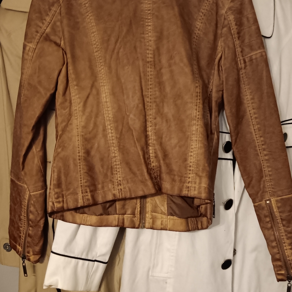 Brown leather jacket